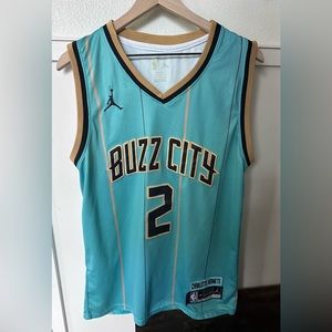 Charlotte Hornets Buzz City Jordan LaMelo Ball Jersey Mint Green size medium.